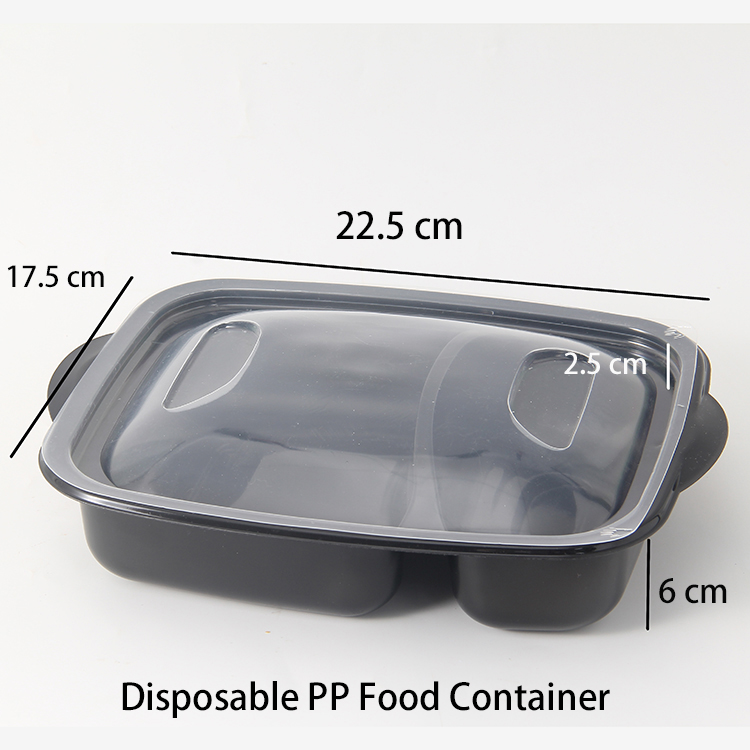 Wholesale Disposable Takeaway PP Two-compartment Food